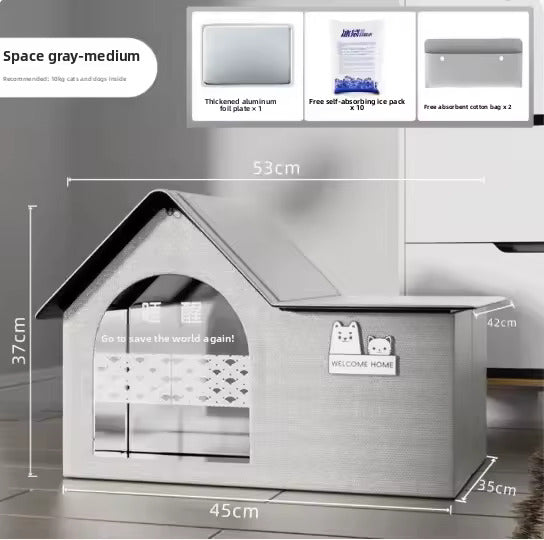 Large Cat and Dog Air Conditioning House Cat Nest Dog Ice Nest Cool Room